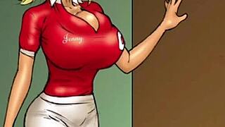 现场#5 视频: Two attractive blondes wager on a massive ebony sh...